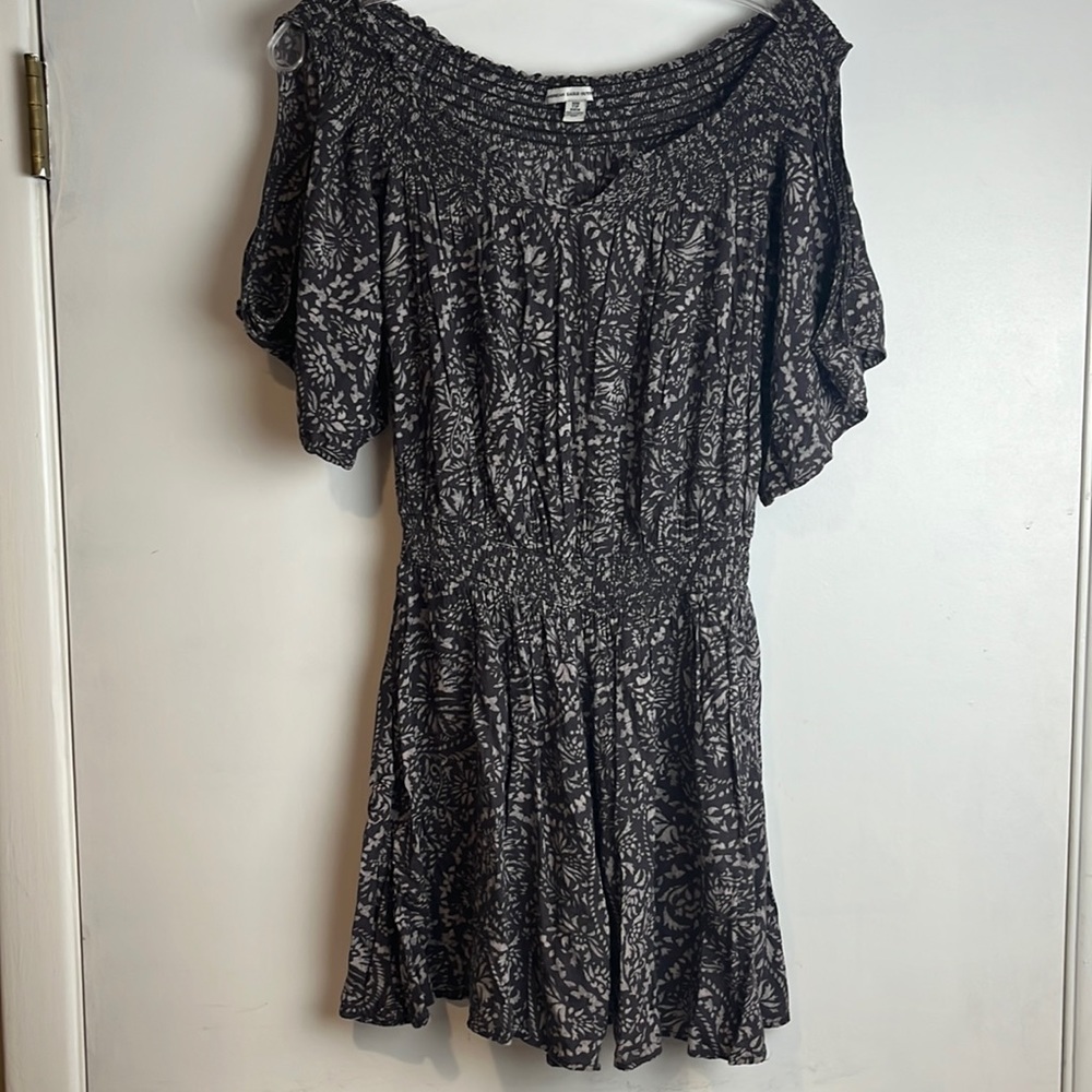 Floral cold shoulder mini dress